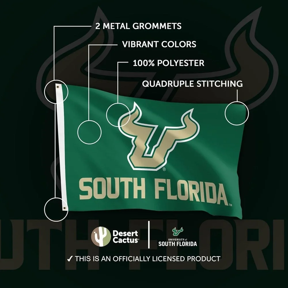 University of South Florida Bulls Flag USF Large 3x5 Style #4 Official Licensed